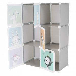 Dulap modular pentru copii, gri - TP288642 - Img 20