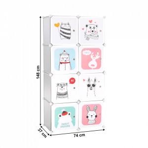 Dulap modular pentru copii, gri - TP288643 - Img 19