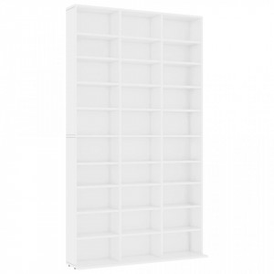 Dulap pentru CD-uri, alb, 102x16x177,5 cm, lemn compozit - V801778V