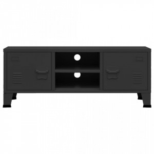 Dulap TV industrial, negru, 105x35x42 cm, metal - V339618V - Img 3