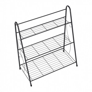 Etajeră, pantofar cu 3 rafturi, gri închis, 63x72x31 cm - TP275002 - Img 8