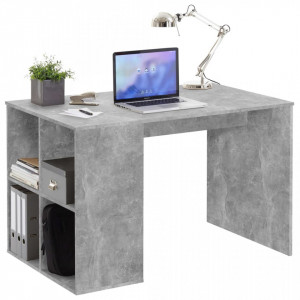 FMD Birou cu rafturi laterale, gri beton, 117 x 73 x 75 cm - V428731V