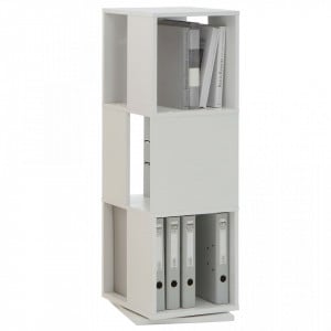 FMD Dulap rotativ de dosare deschis, alb, 34 x 34 x 108 cm - V428797V - Img 1