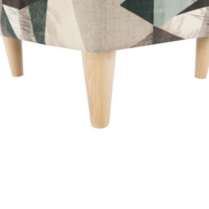 Fotoliu cu taburet, material maro-verde cu modele - TP211110 - Img 10