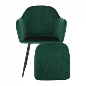 Fotoliu de design, catifea Velvet smarald - TP256890 - Img 14