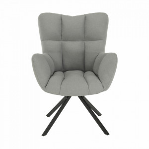 Fotoliu de design rotativ, gri și negru - TP257472 - Img 10