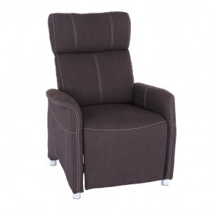 Fotoliu reglabil, material textil ciocolatiu - TP95584