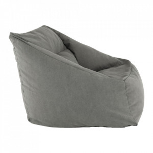 Fotoliu tip sac, material textil gri, 80x80x80 cm - TP258199 - Img 6