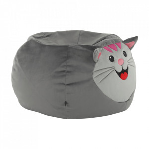 Fotoliu tip sac, material textil gri - TP258160 - Img 17