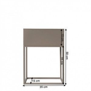 Ghiveci de flori din metal multifuncţional, gri deschis Taupe - TP237387 - Img 20