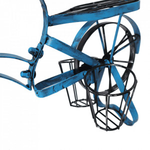 Ghiveci RETRO în formă de bicicletă, negru / albastru - TP285287 - Img 4