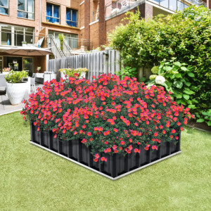 Jardiniera gradina, 118 x 90 x 30 cm, otel galvanizat - P79710050
