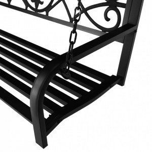 Leagăn metalic de grădină, negru, 127 cm - TP276423 - Img 13