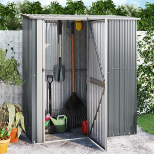 Magazie de grădină, gri, 180,5x97x209,5 cm, oțel galvanizat - V150904V - Img 2