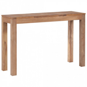 Masa consola 110x35x76 cm lemn masiv tec cu finisaj natural - V246957V - Img 2