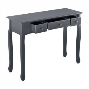 Masa consola Barok, 78 x 100 x 35 cm, MDF/lemn/metal, 5/3Kg, gri - P65251034