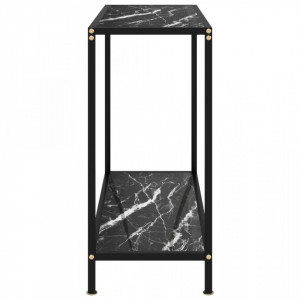 Masa consola, negru, 80 x 35 x 75 cm, sticla securizata - V322834V - Img 3