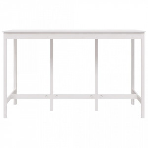Masă de bar, alb, 180x80x110 cm, lemn masiv de pin - V822163V - Img 3