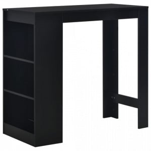 Masa de bar cu raft, negru, 110 x 50 x 103 cm - V280212V