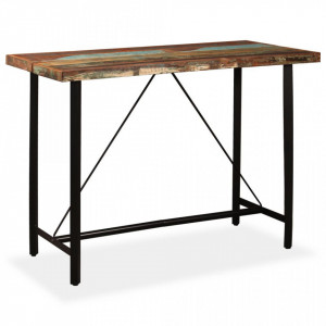 Masa de bar din lemn masiv reciclat, 150 x 70 x 107 cm - V245441V - Img 1