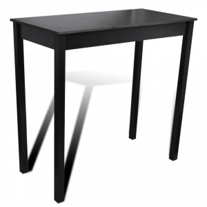 Masa de bar din MDF, negru, 115 x 55 x 107 cm - V240378V
