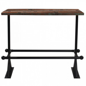 Masa de bar, lemn masiv reciclat, multicolor, 150 x 70 x 107 cm - V245388V - Img 2