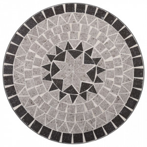 Masa de bistro mozaic, gri, 61 cm, ceramica - V46715V - Img 4