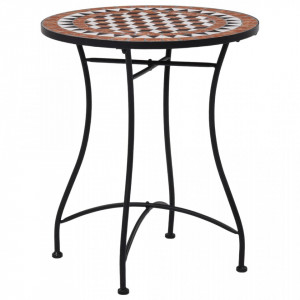 Masa de bistro mozaic, maro, 60 cm, ceramica - V46713V