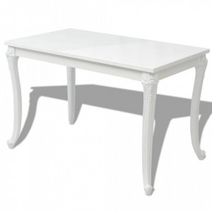 Masa de bucatarie lucioasa, 116 x 66 x 76 cm, alb - V243383V - Img 2
