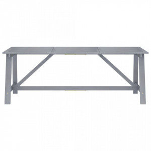 Masă de grădină, gri, 206 x 100 x 74 cm, lemn masiv acacia - V312412V - Img 1