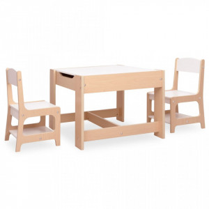 Masă pentru copii cu 2 scaune, MDF - V80284V - Img 3