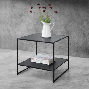 Masuta 51 x 53 x 51 cm, metal, negru mat - P68870786