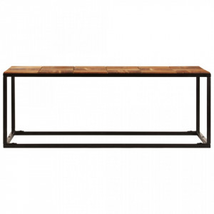 Masuta de cafea, 110 x 40 x 60 cm, lemn masiv de acacia si otel - V246678V - Img 3