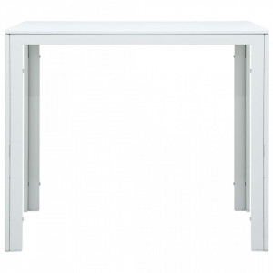 Masuta de cafea, alb, 78 x 78 x 74 cm, HDPE, aspect lemn - V47881V - Img 3