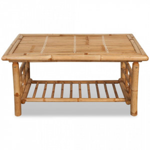 Masuta de cafea din bambus, 90 x 50 x 45 cm - V243713V - Img 2