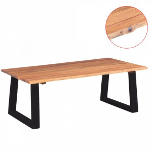 Masuta de cafea din lemn solid de acacia, 110 x 60 x 40 cm - V244996V - Img 2
