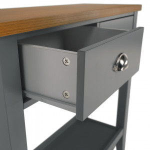 Măsuţă, masă tip consolă nuc și gri 80x30x80 cm - TP280949 - Img 12