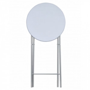 Mese de bar, 4 buc., cu blat din MDF, alb - V60650V - Img 3