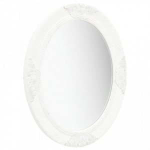 Oglinda de perete in stil baroc, alb, 50 x 60 cm - V320348V - Img 2