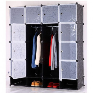 Organizator de dulap modular, alb / negru - TP182591 - Img 4