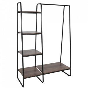 Organizator dulap, 101x40x150 cm, negru și maro - TP288697 - Img 4
