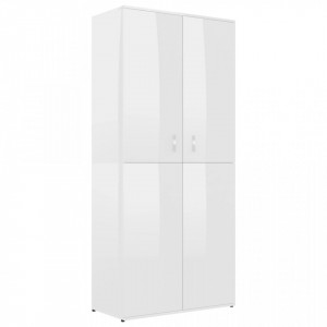Pantofar, alb extralucios, 80 x 39 x 178 cm, PAL - V802864V - Img 1