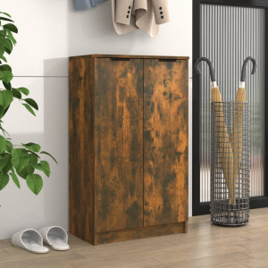 Pantofar, stejar fumuriu, 59x35x100 cm, lemn compozit - V817108V - Img 2