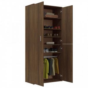 Pantofar, stejar maro, 80x39x178 cm, lemn prelucrat - V815533V - Img 4