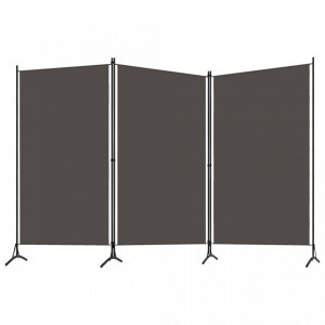 Paravan de camera cu 3 panouri, antracit, 260 x 180 cm - V320733V - Img 2