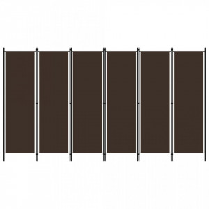 Paravan de camera cu 6 panouri, maro, 300 x 180 cm - V320728V