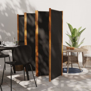 Paravan de cameră cu 6 panouri, negru, 420x180 cm - V319182V - Img 2