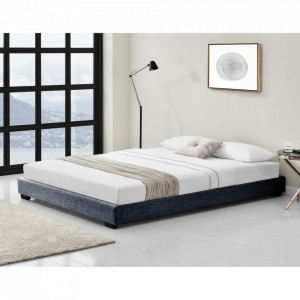 Pat dublu tapitat modern, 214 x 186 x 20,5 cm, gri inchis - P67234590