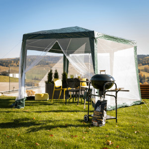 Pavilion, cort grădină pentru petreceri, verde, 3,9x2,5x3,9 m - TP298807 - Img 12