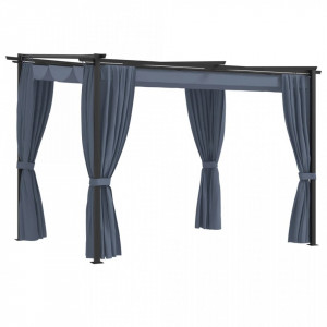 Pavilion cu draperii, antracit, 3 x 3 m, oțel - V48051V - Img 2